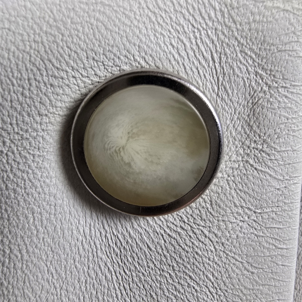 Talbots Ivory Leather Snap Front Jacket Size 4 - Picture 10 of 14
